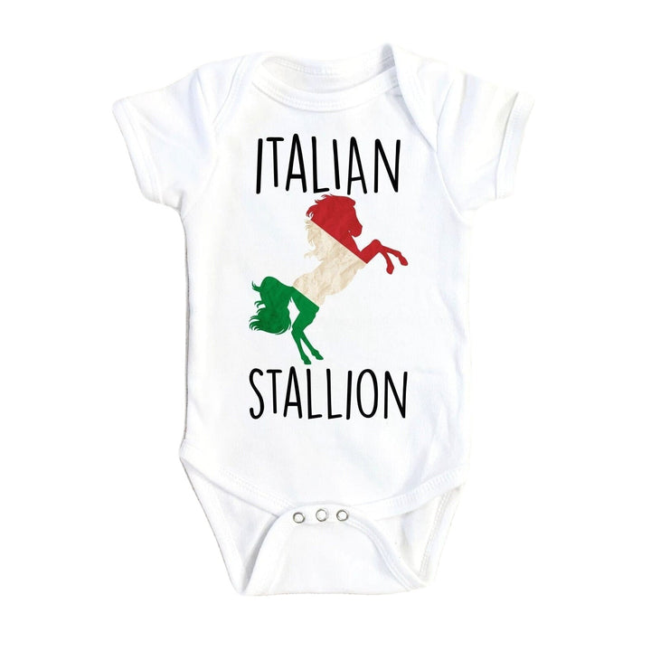 Italian Stallion - Baby Boy Girl Clothes Infant Bodysuit Funny Cute Newborn Onesie