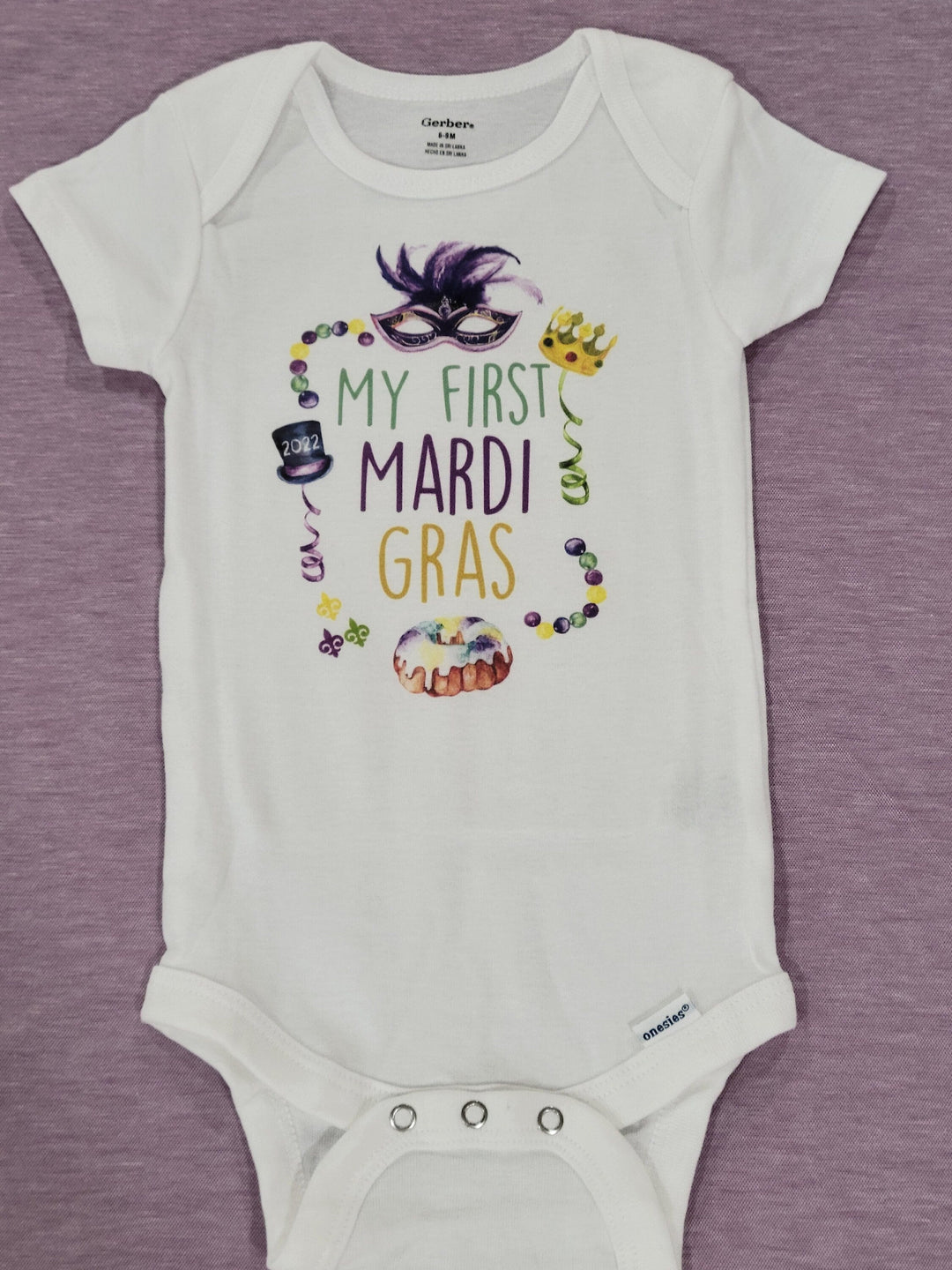 Mardi Gras - Baby Boy Girl Clothes Infant Bodysuit Funny Cute Newborn 1C Onesie