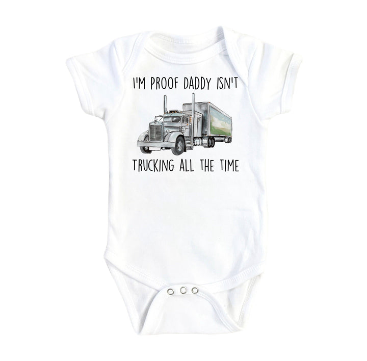 Trucker Silver - Baby Boy Girl Clothes Infant Bodysuit Funny Cute Newborn Onesie