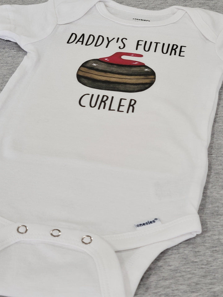 Curling Future - Baby Boy Girl Clothes Infant Bodysuit Funny Cute Newborn Onesie