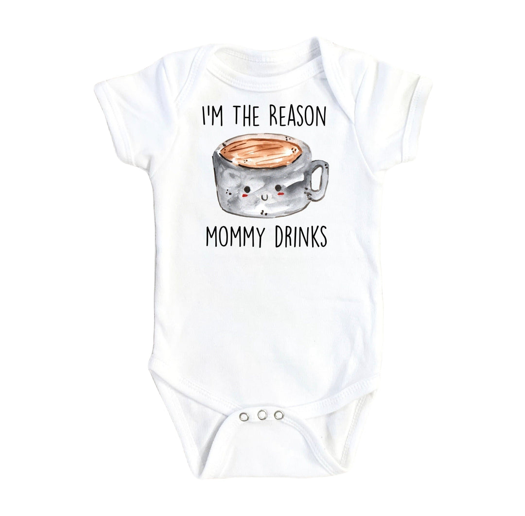 Coffee Mommy Drink - Baby Boy Girl Clothes Infant Bodysuit Funny Cute Newborn Onesie