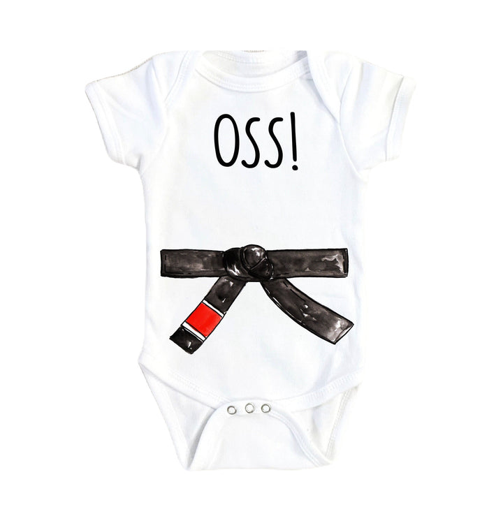 Jiu Jitsu Belt Oss - Baby Boy Girl Clothes Infant Bodysuit Funny Cute Newborn Onesie