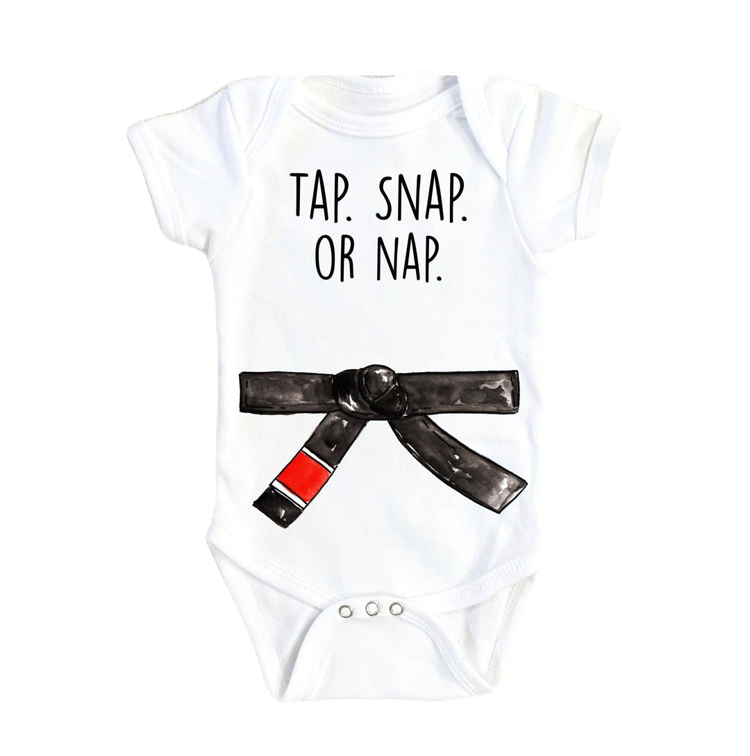 Jiu Jitsu Tap Nap - Baby Boy Girl Clothes Infant Bodysuit Funny Cute Newborn Onesie