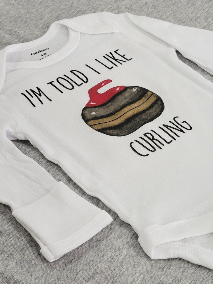 Curling Love - Baby Boy Girl Clothes Infant Bodysuit Funny Cute Newborn Onesie