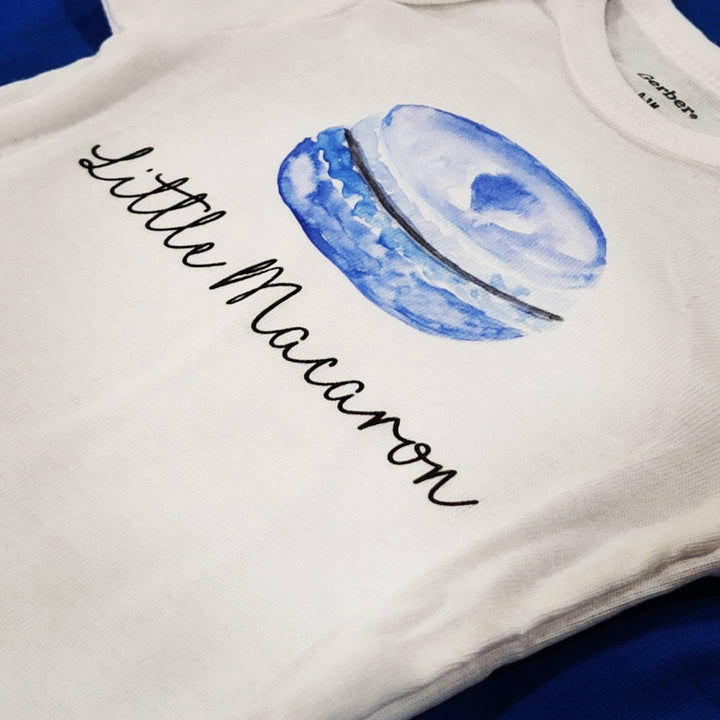 Macaron Blue - Baby Boy Girl Clothes Infant Bodysuit Funny Cute Newborn Onesie