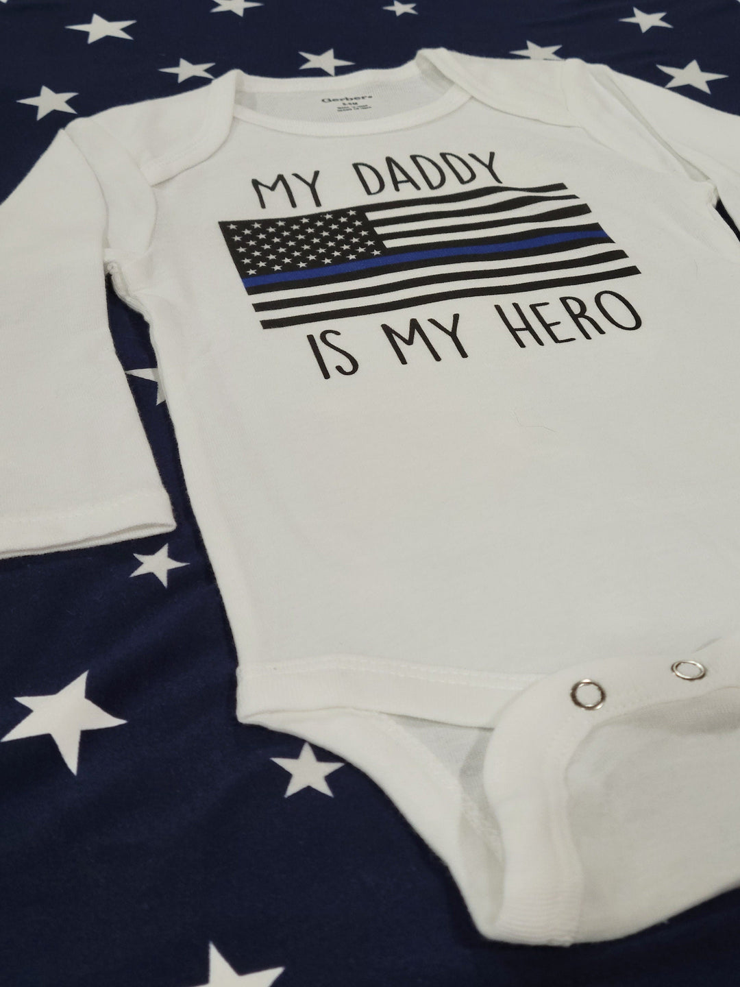 Police Blue Thin - Baby Boy Girl Clothes Infant Bodysuit Funny Cute Newborn Onesie