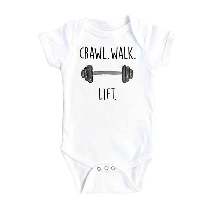 Gym Crawl Lift - Baby Boy Girl Clothes Infant Bodysuit Funny Cute Newborn Onesie