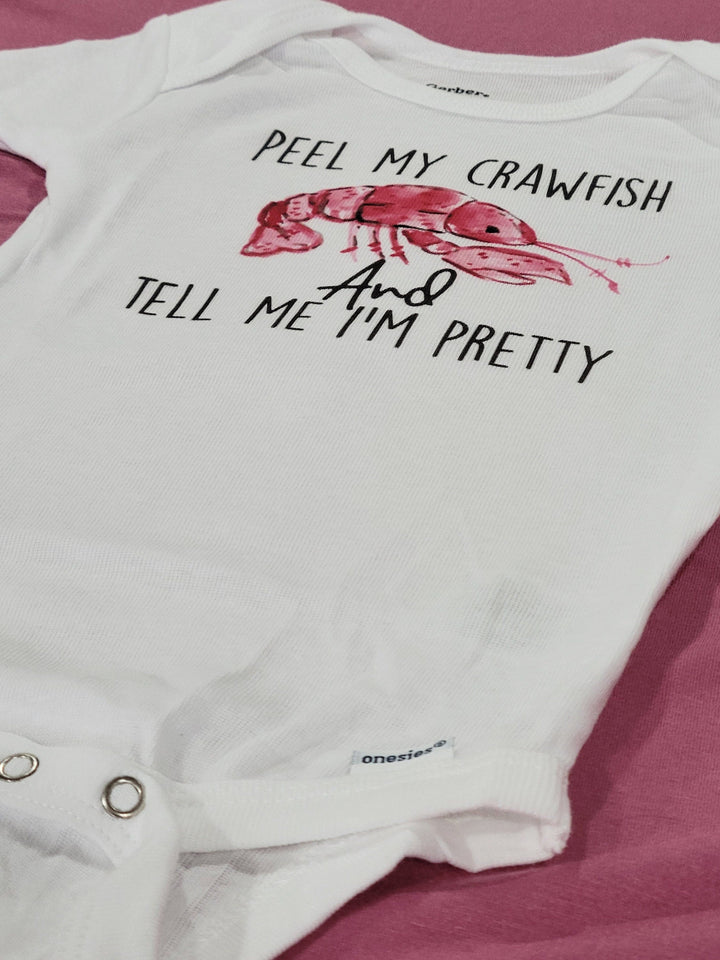 Crawfish Peeling - Baby Boy Girl Clothes Infant Bodysuit Funny Cute Newborn Onesie