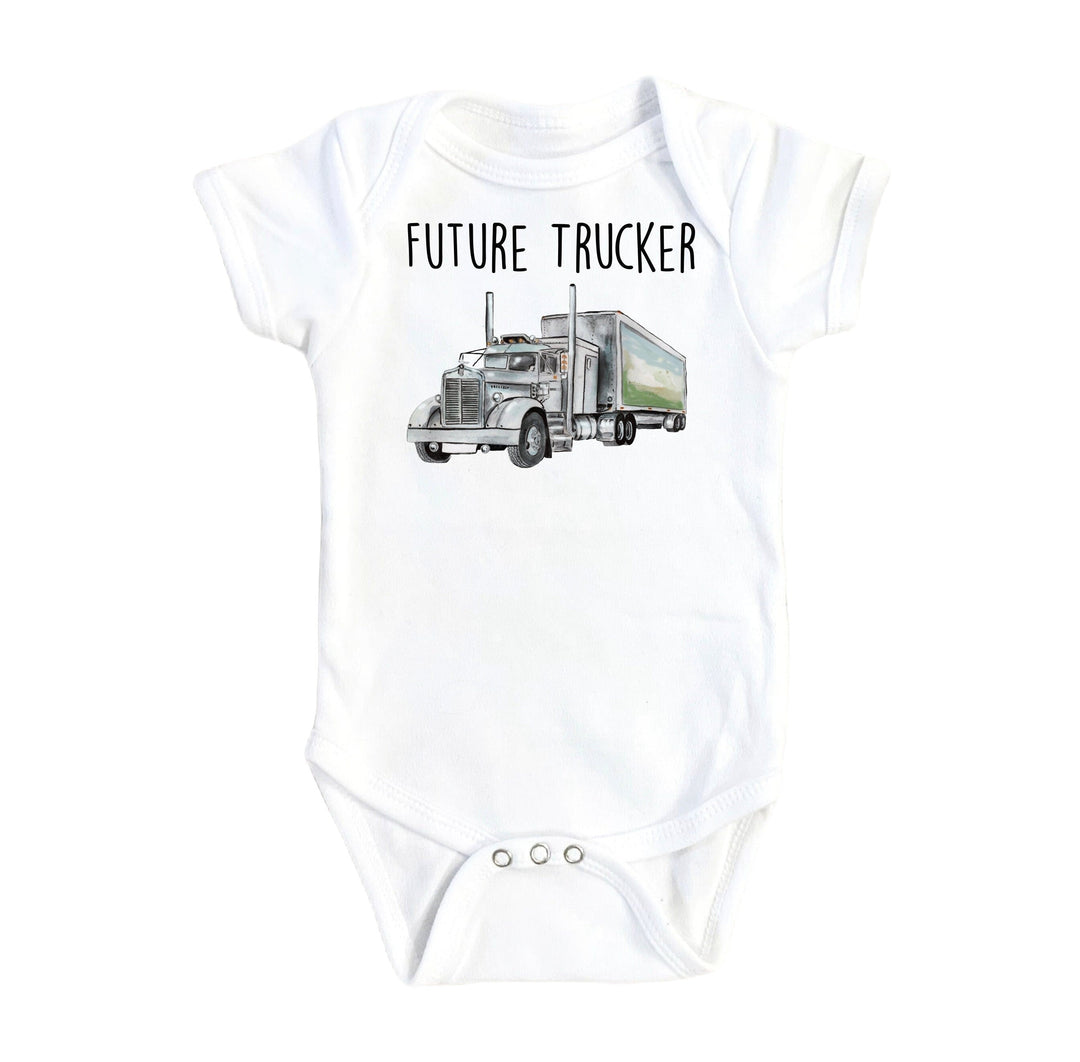 Trucker Proof Silver - Baby Boy Girl Clothes Infant Bodysuit Funny Cute Newborn Onesie