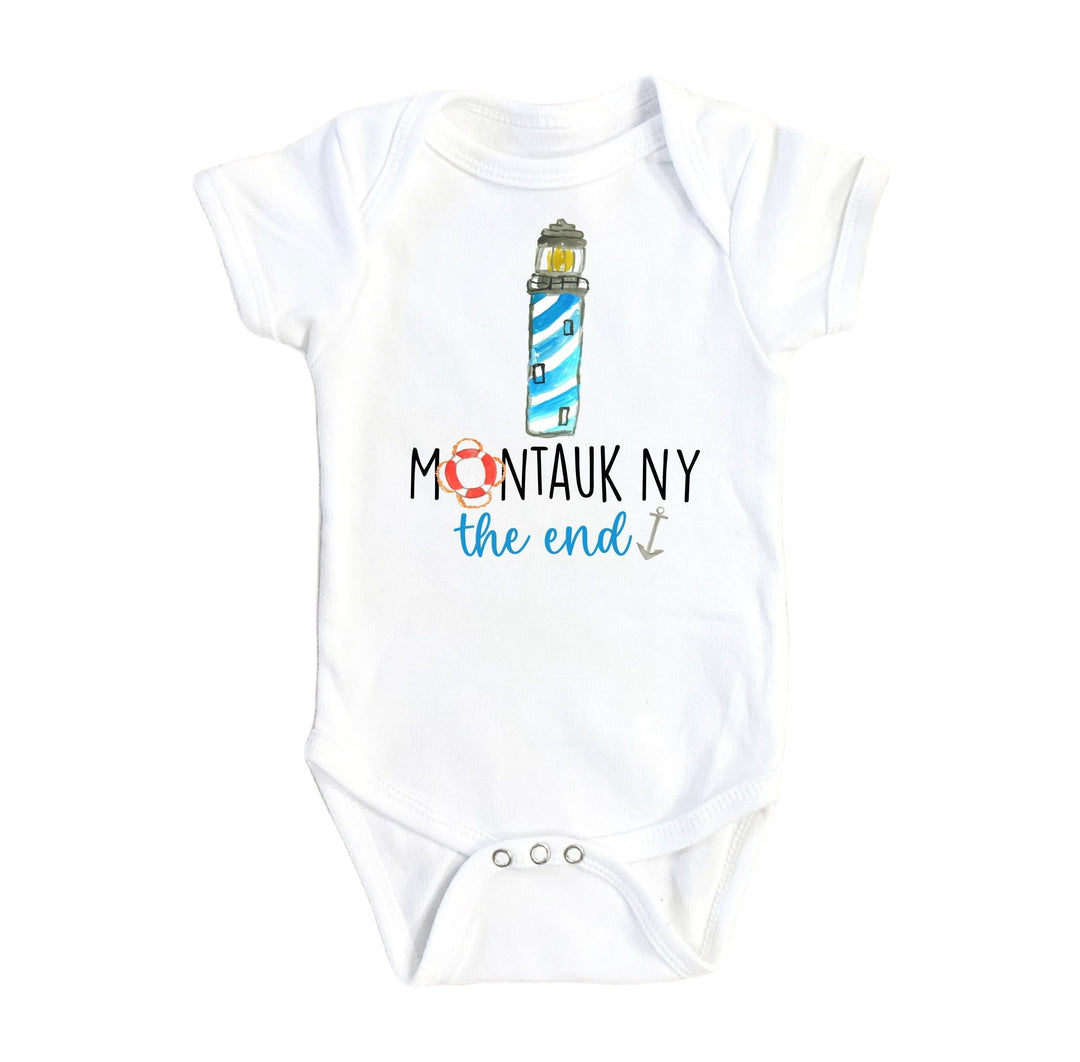 Montauk The End - Baby Boy Girl Clothes Infant Bodysuit Funny Cute Newborn Onesie