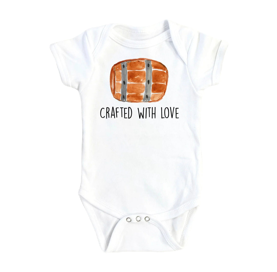 Beer Crafted Keg - Baby Boy Girl Clothes Infant Bodysuit Funny Cute Newborn Onesie