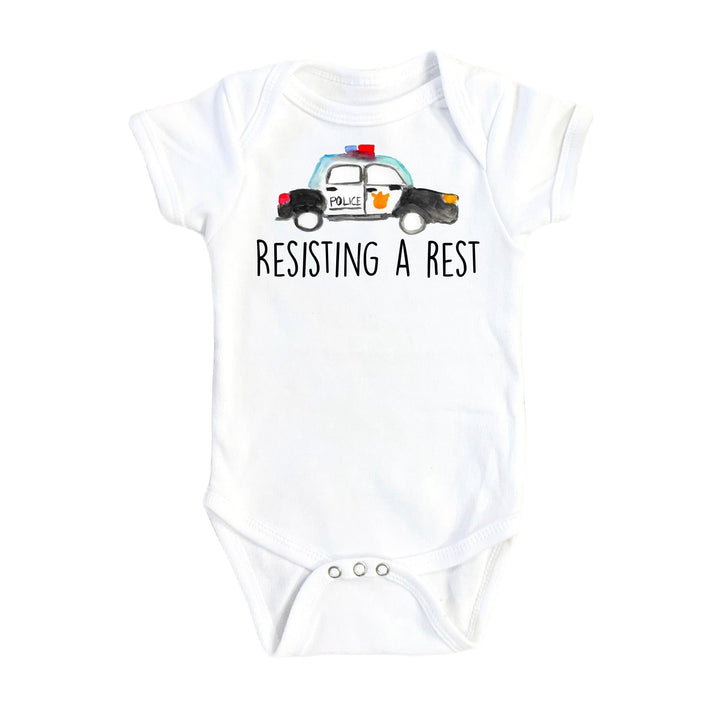 Police Resisting - Baby Boy Girl Clothes Infant Bodysuit Funny Cute Newborn Onesie