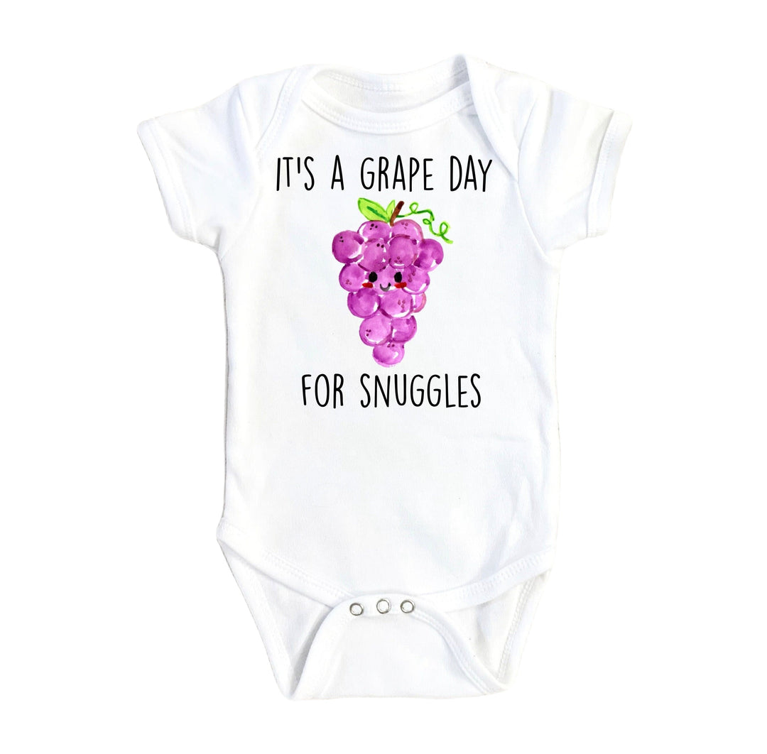 Grape Snuggles - Baby Boy Girl Clothes Infant Bodysuit Funny Cute Newborn Onesie