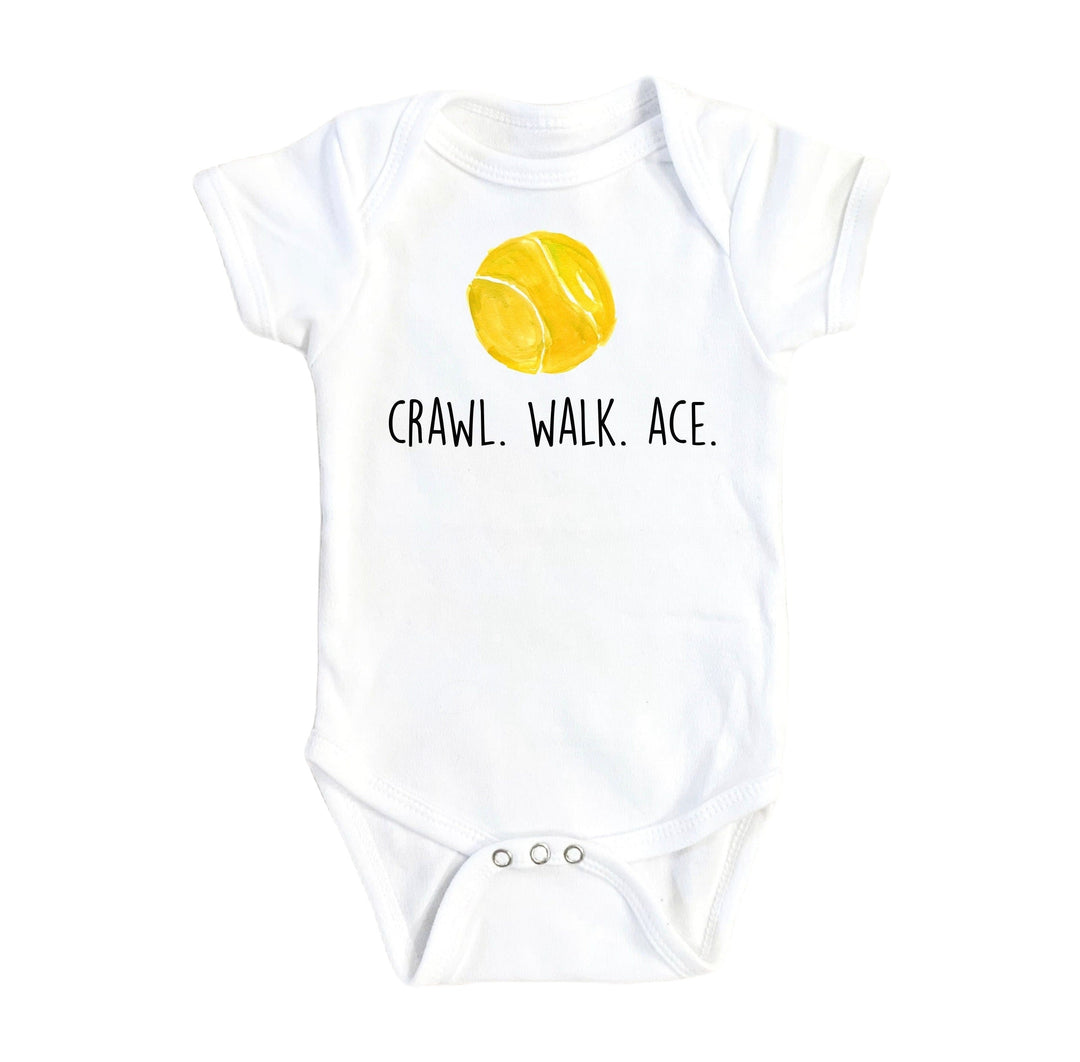 Tennis Crawl Ace - Baby Boy Girl Clothes Infant Bodysuit Funny Cute Newborn Onesie