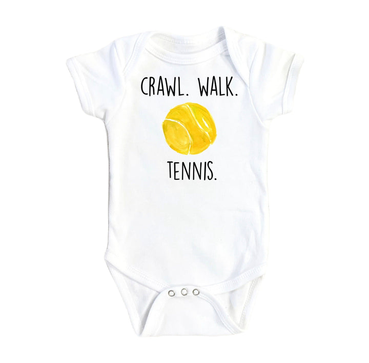 Tennis Crawl - Baby Boy Girl Clothes Infant Bodysuit Funny Cute Newborn Onesie