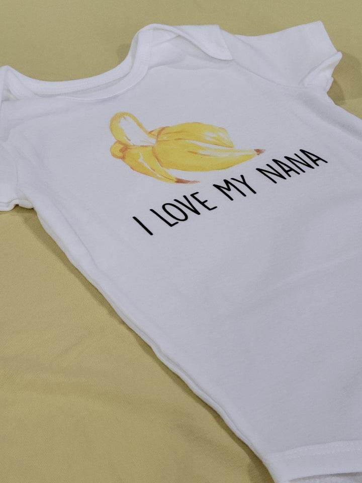 Banana Love Nana - Baby Boy Girl Clothes Infant Bodysuit Funny Cute Newborn Onesie