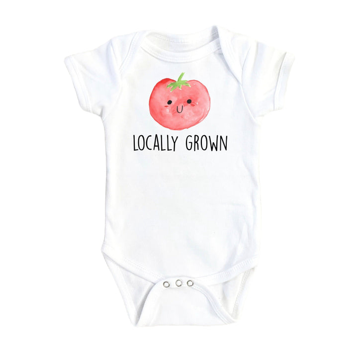 Tomato Locally Grown - Baby Boy Girl Clothes Infant Bodysuit Funny Cute Newborn Onesie