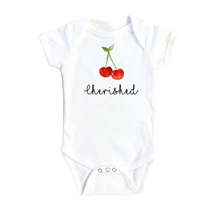 Cherry Cherished - Baby Boy Girl Clothes Infant Bodysuit Funny Cute Newborn Onesie