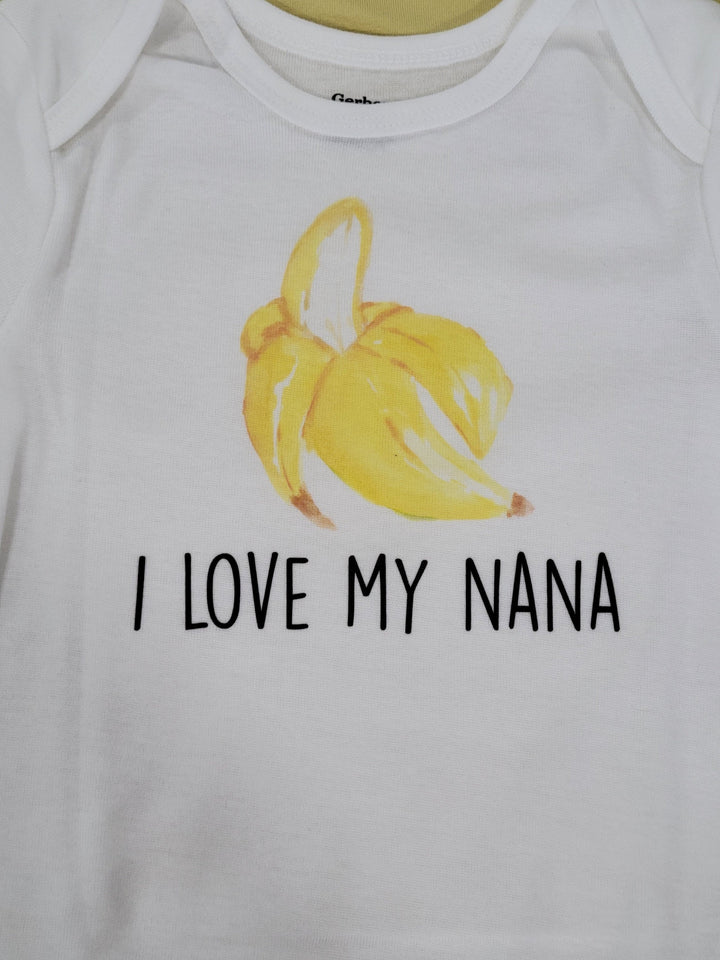 Banana Love Nana - Baby Boy Girl Clothes Infant Bodysuit Funny Cute Newborn Onesie