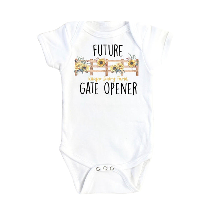 Farm Gate Floral - Baby Boy Girl Clothes Infant Bodysuit Funny Cute Newborn Onesie