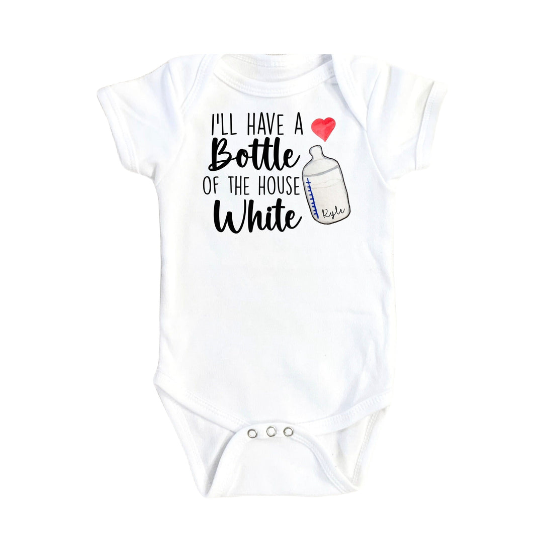 Wine House White - Baby Boy Girl Clothes Infant Bodysuit Funny Cute Newborn Onesie