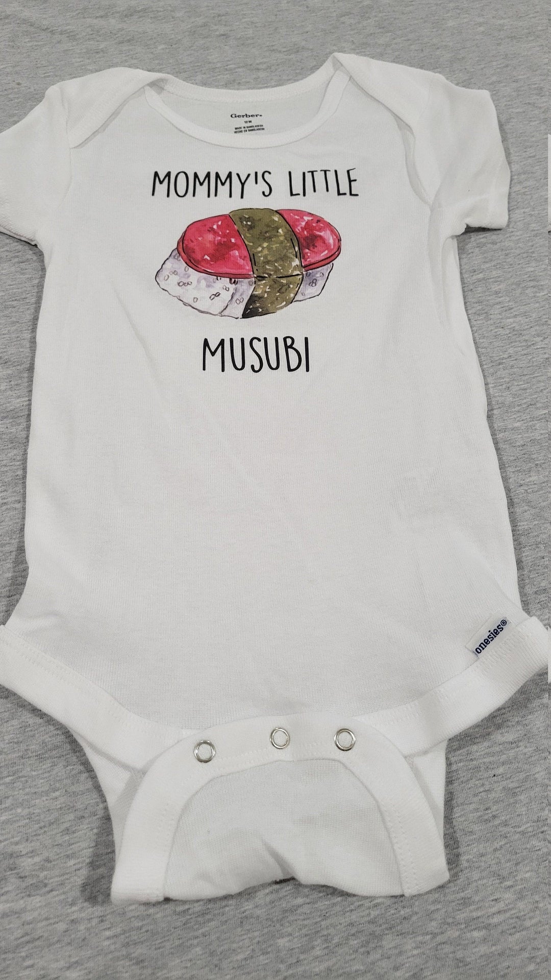 Spam Musubi Mommy - Baby Boy Girl Clothes Infant Bodysuit Funny Cute Newborn Onesie