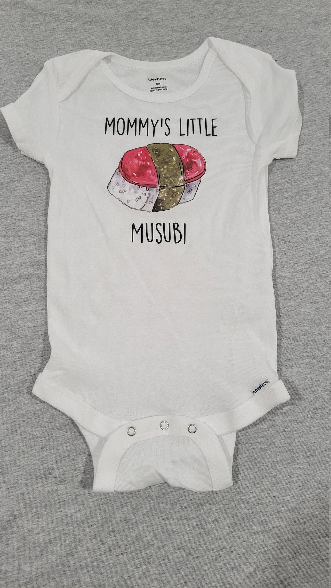 Spam Musubi Mommy - Baby Boy Girl Clothes Infant Bodysuit Funny Cute Newborn Onesie