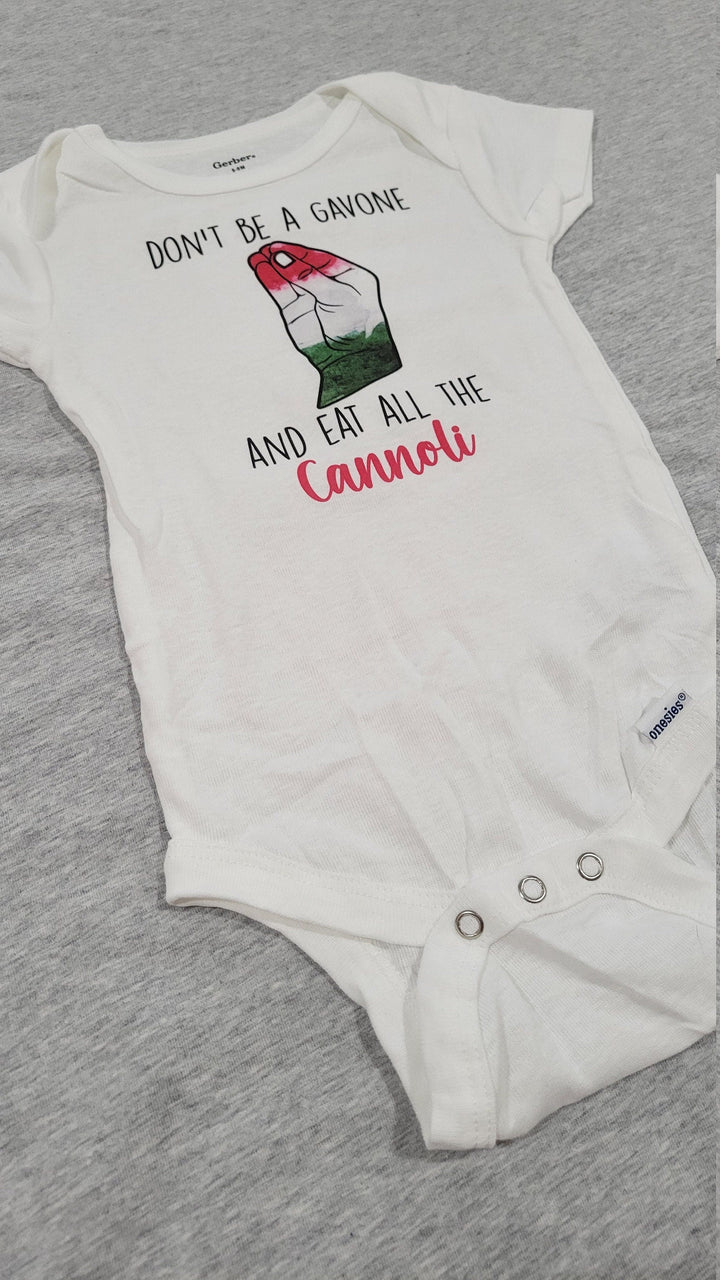 Cannoli Italian - Baby Boy Girl Clothes Infant Bodysuit Funny Cute Newborn Onesie