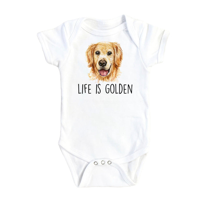 Golden Retriever - Baby Boy Girl Clothes Infant Bodysuit Funny Cute Newborn Onesie