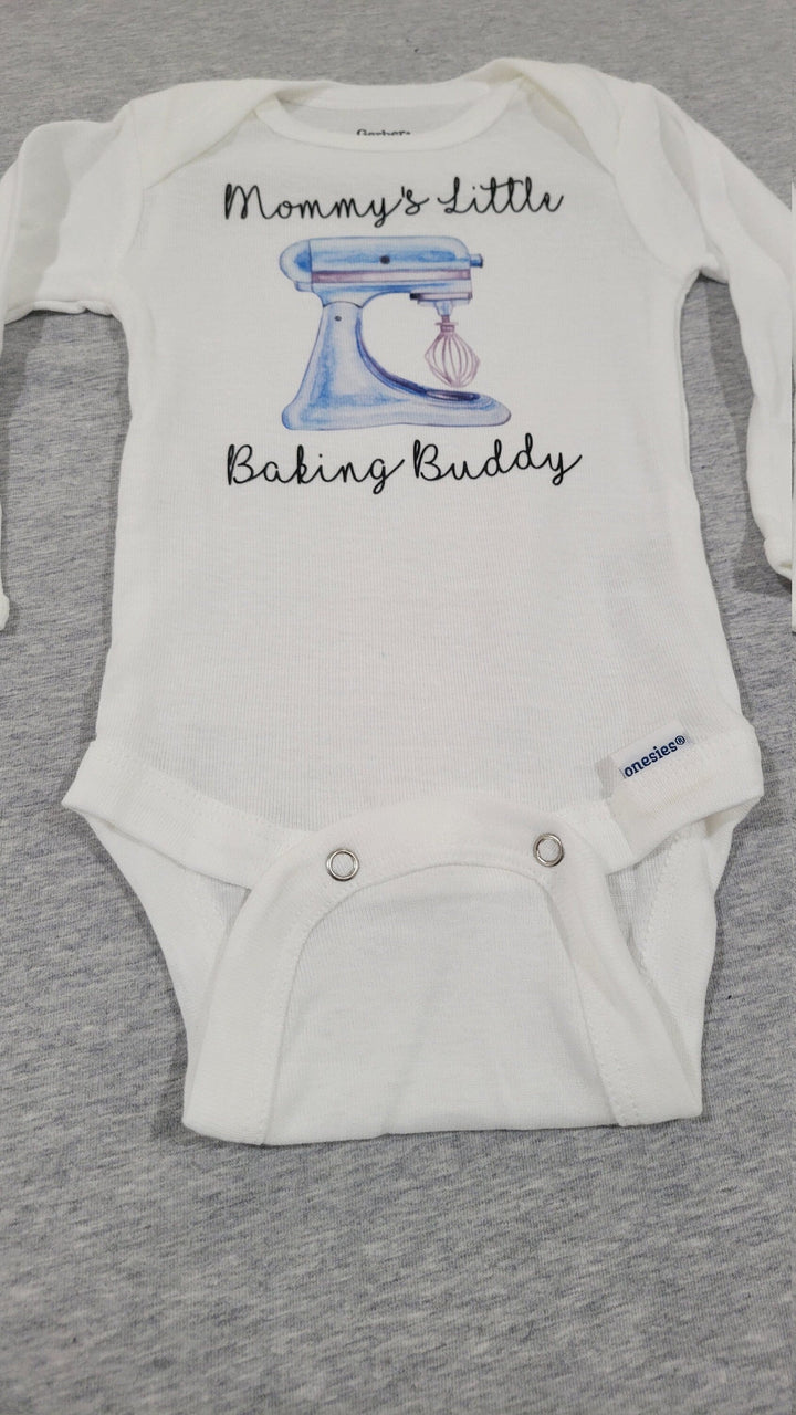 Baking Blue Mixer - Baby Boy Girl Clothes Infant Bodysuit Funny Cute Newborn Onesie