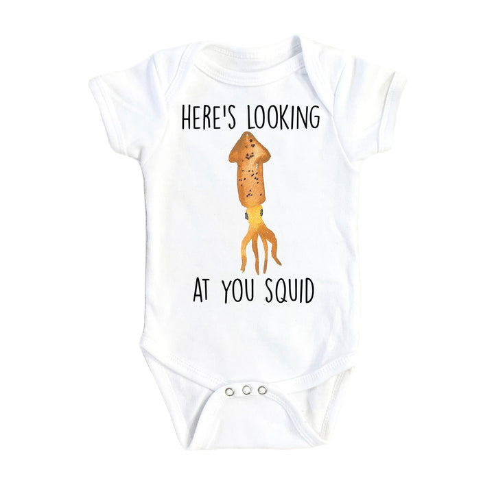 Squid Nautical - Baby Boy Girl Clothes Infant Bodysuit Funny Cute Newborn 1A Onesie