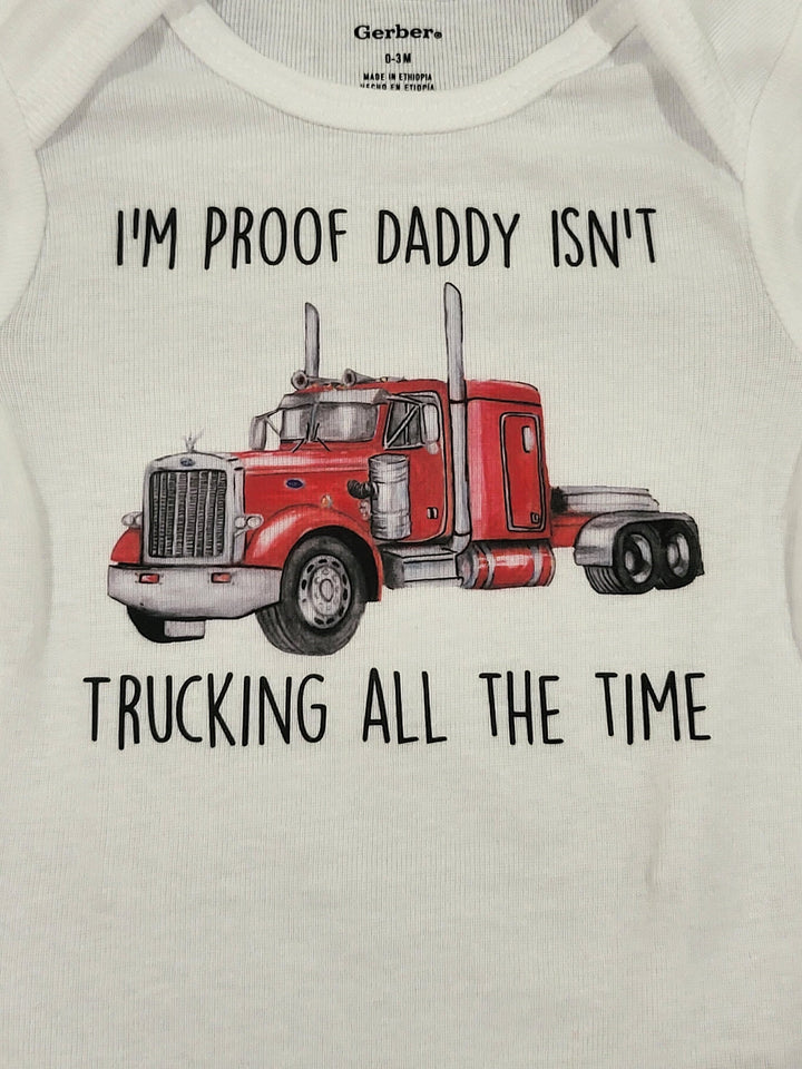 Trucker Red Proof - Baby Boy Girl Clothes Infant Bodysuit Funny Cute Newborn Onesie