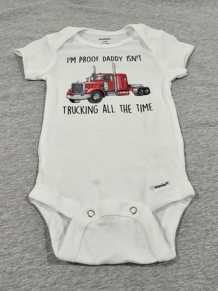 Trucker Red Proof - Baby Boy Girl Clothes Infant Bodysuit Funny Cute Newborn Onesie