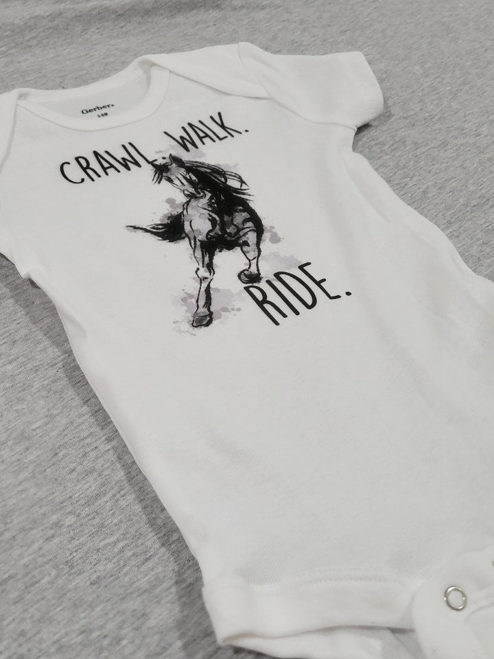 Horse Ride - Baby Boy Girl Clothes Infant Bodysuit Funny Cute Newborn Onesie