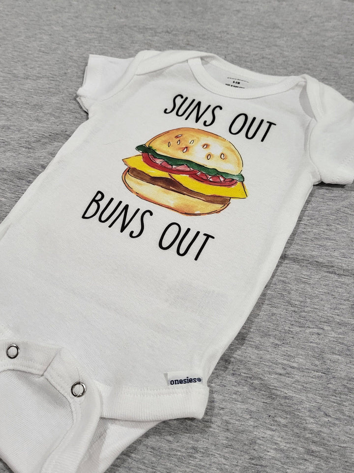 Burger Bbq - Baby Boy Girl Clothes Infant Bodysuit Funny Cute Newborn Onesie