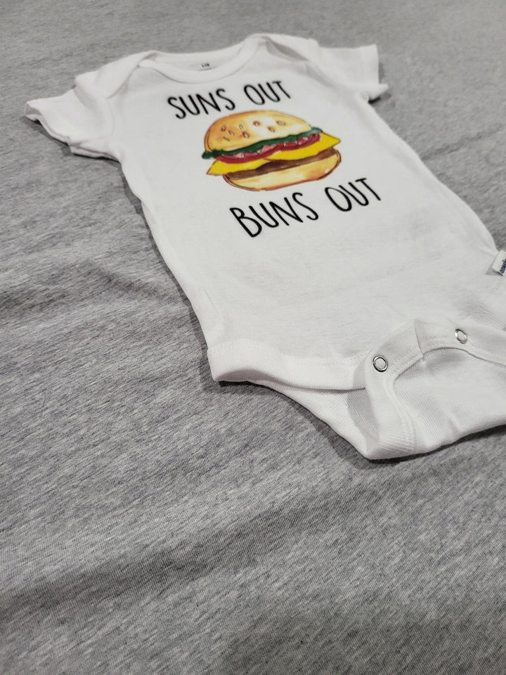 Burger Bbq - Baby Boy Girl Clothes Infant Bodysuit Funny Cute Newborn Onesie