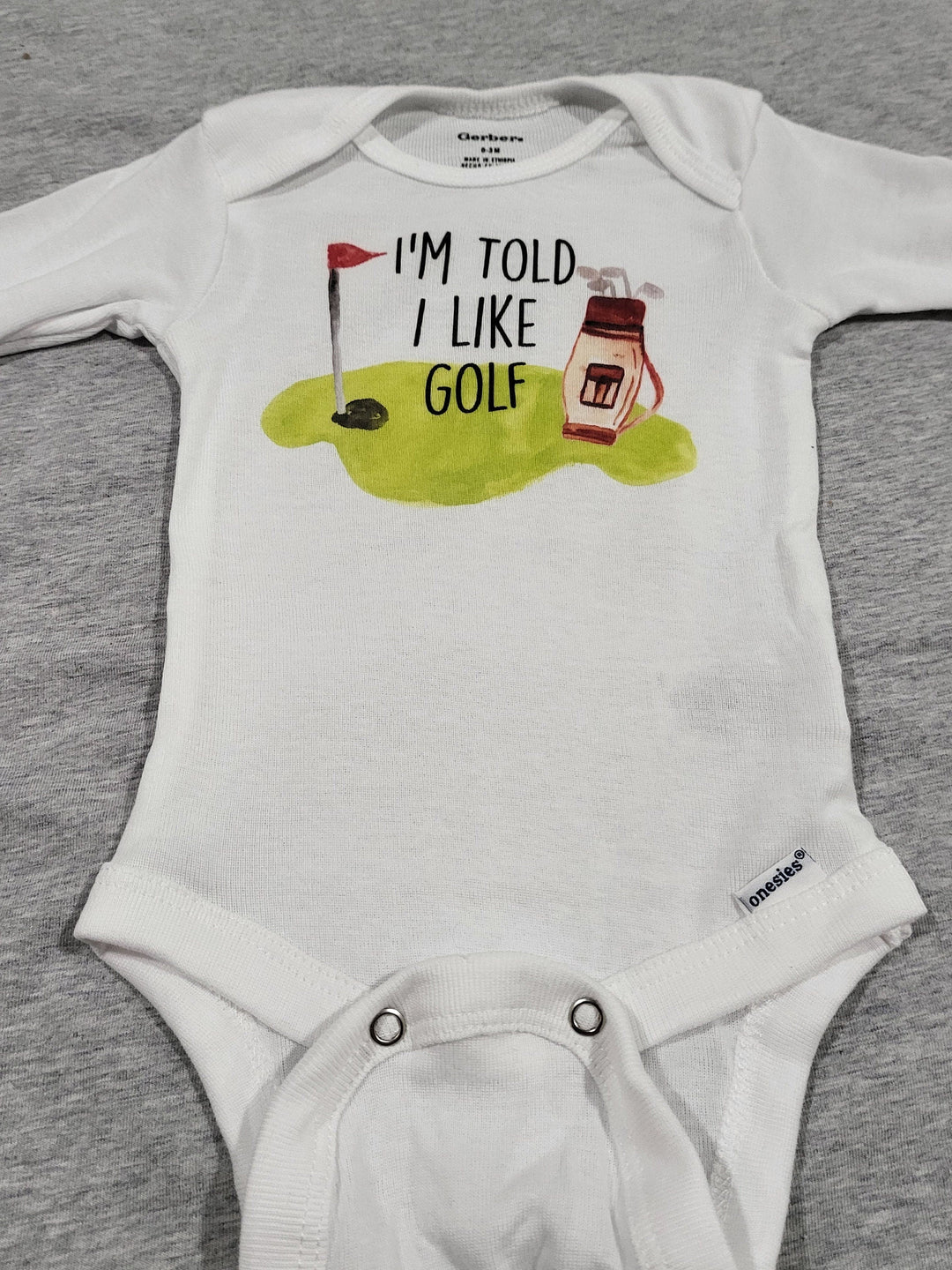 I Love Golf - Baby Boy Girl Clothes Infant Bodysuit Funny Cute Newborn Onesie