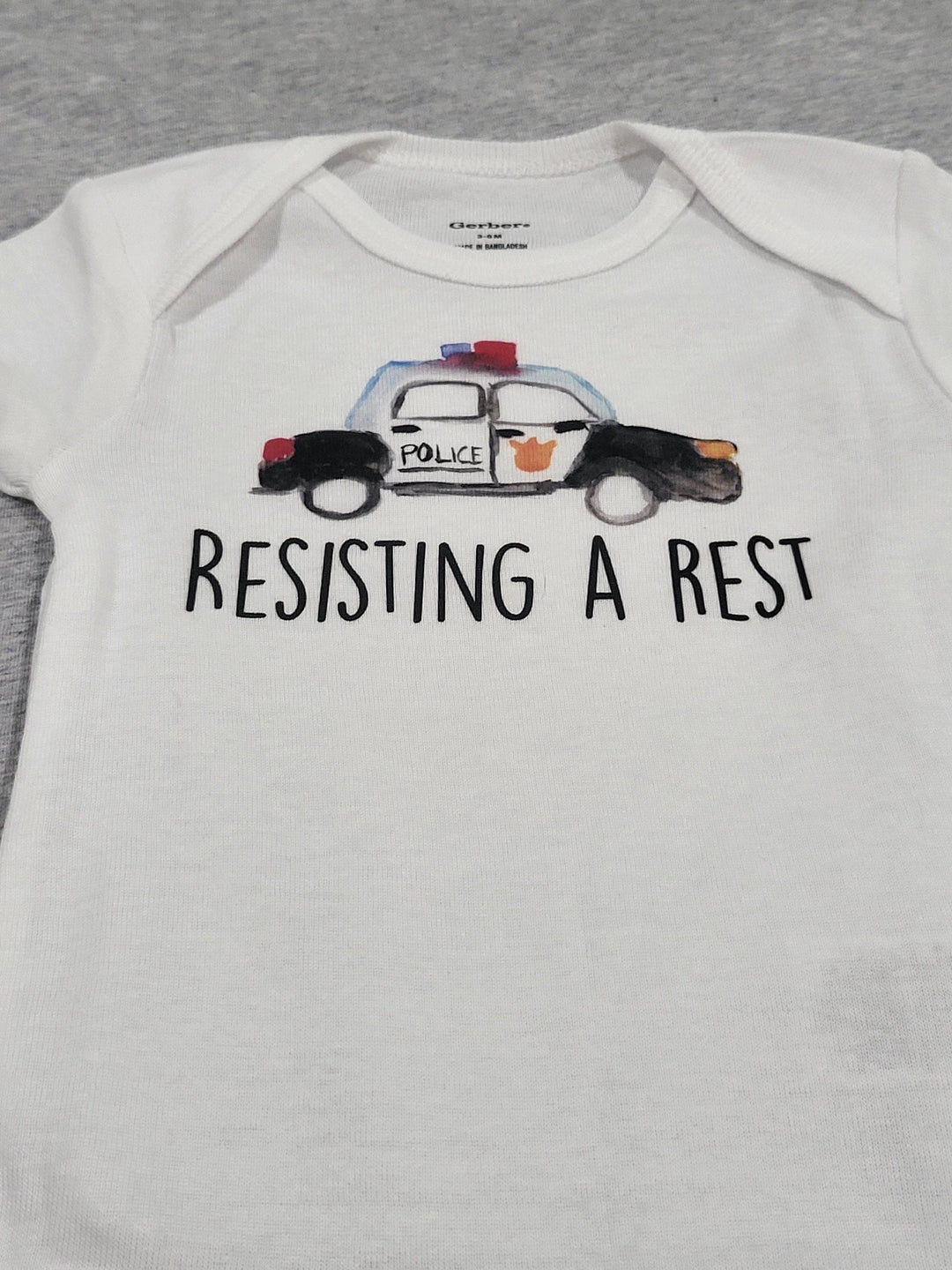 Police Resisting - Baby Boy Girl Clothes Infant Bodysuit Funny Cute Newborn Onesie