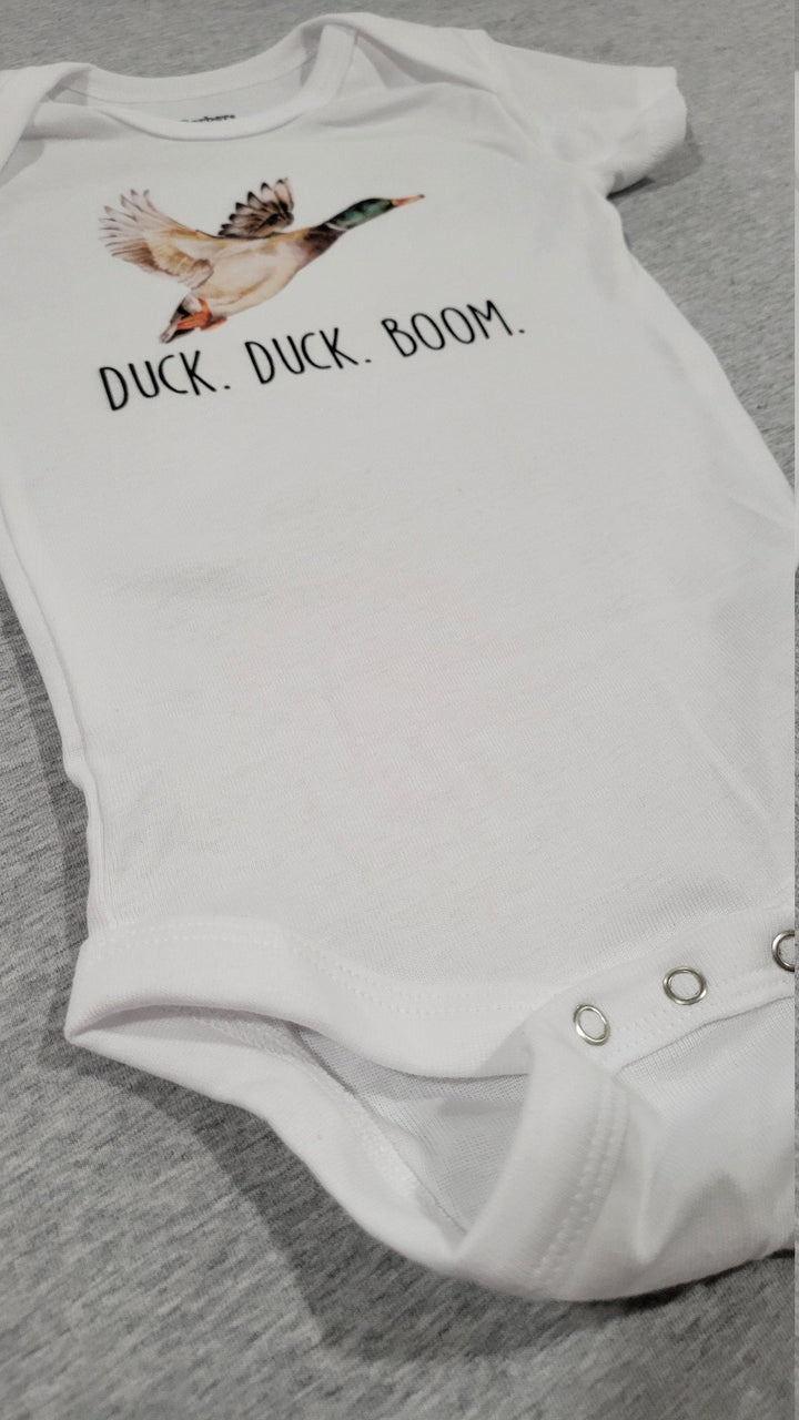 Duck Hunting Boom - Baby Boy Girl Clothes Infant Bodysuit Funny Cute Newborn Onesie