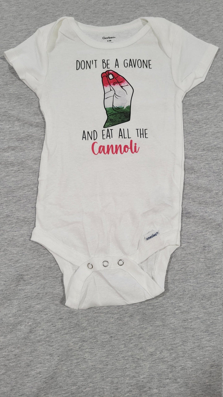 Cannoli Italian - Baby Boy Girl Clothes Infant Bodysuit Funny Cute Newborn Onesie