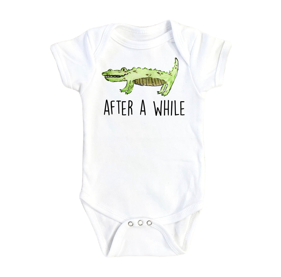 Crocodile While - Baby Boy Girl Clothes Infant Bodysuit Funny Cute Newborn Onesie