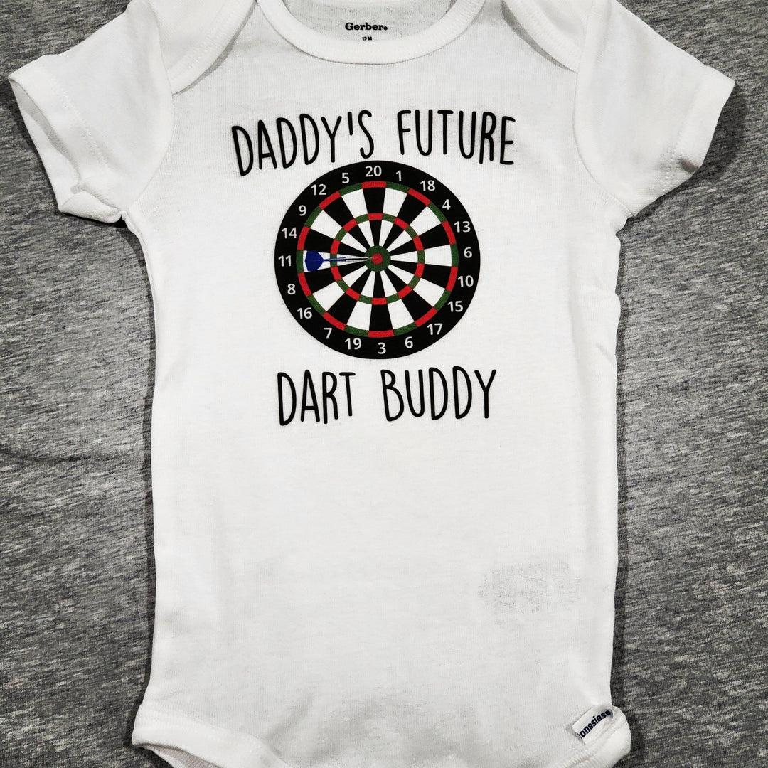 Darts Buddy - Baby Boy Girl Clothes Infant Bodysuit Funny Cute Newborn Onesie