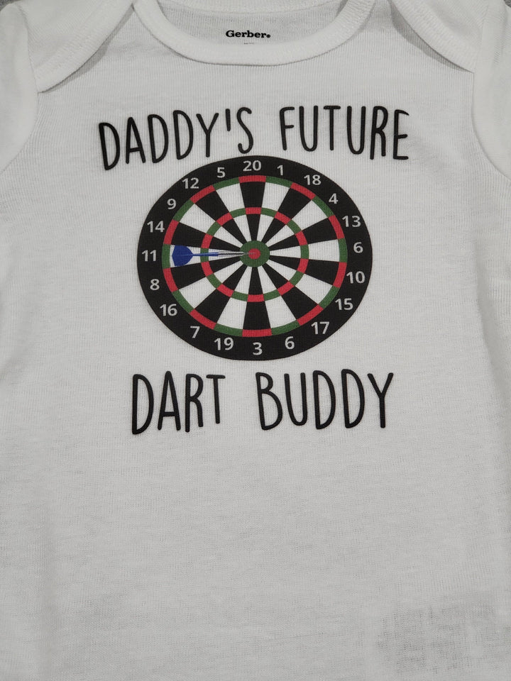 Darts Buddy - Baby Boy Girl Clothes Infant Bodysuit Funny Cute Newborn Onesie