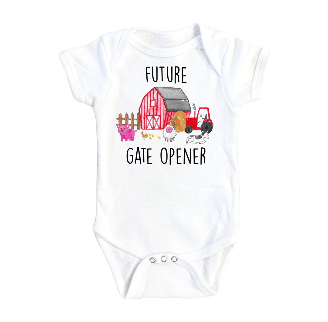 Gate Opener Farm - Baby Boy Girl Clothes Infant Bodysuit Funny Cute Newborn Onesie