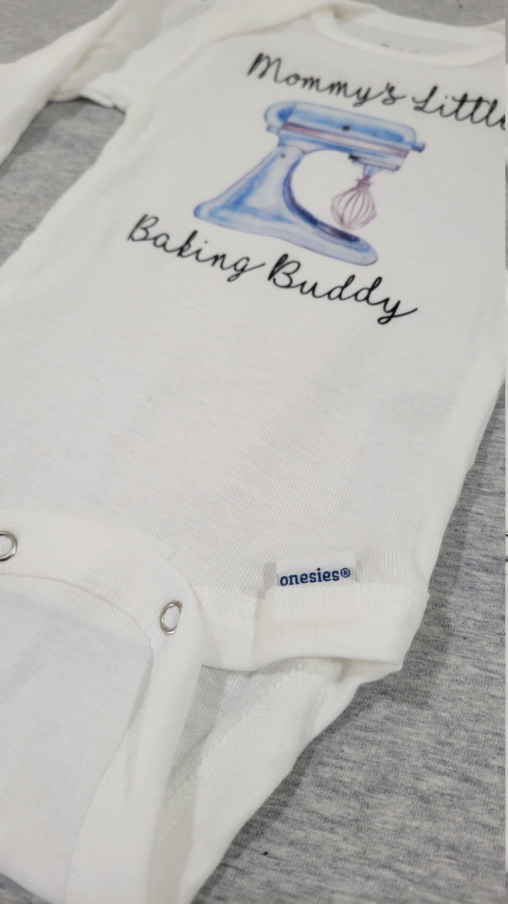 Baking Blue Mixer - Baby Boy Girl Clothes Infant Bodysuit Funny Cute Newborn Onesie