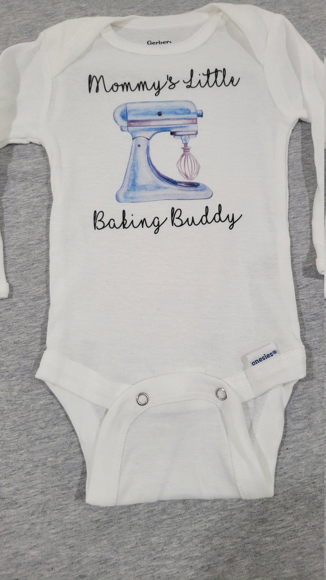 Baking Blue Mixer - Baby Boy Girl Clothes Infant Bodysuit Funny Cute Newborn Onesie