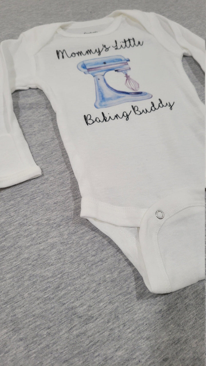 Baking Blue Mixer - Baby Boy Girl Clothes Infant Bodysuit Funny Cute Newborn Onesie