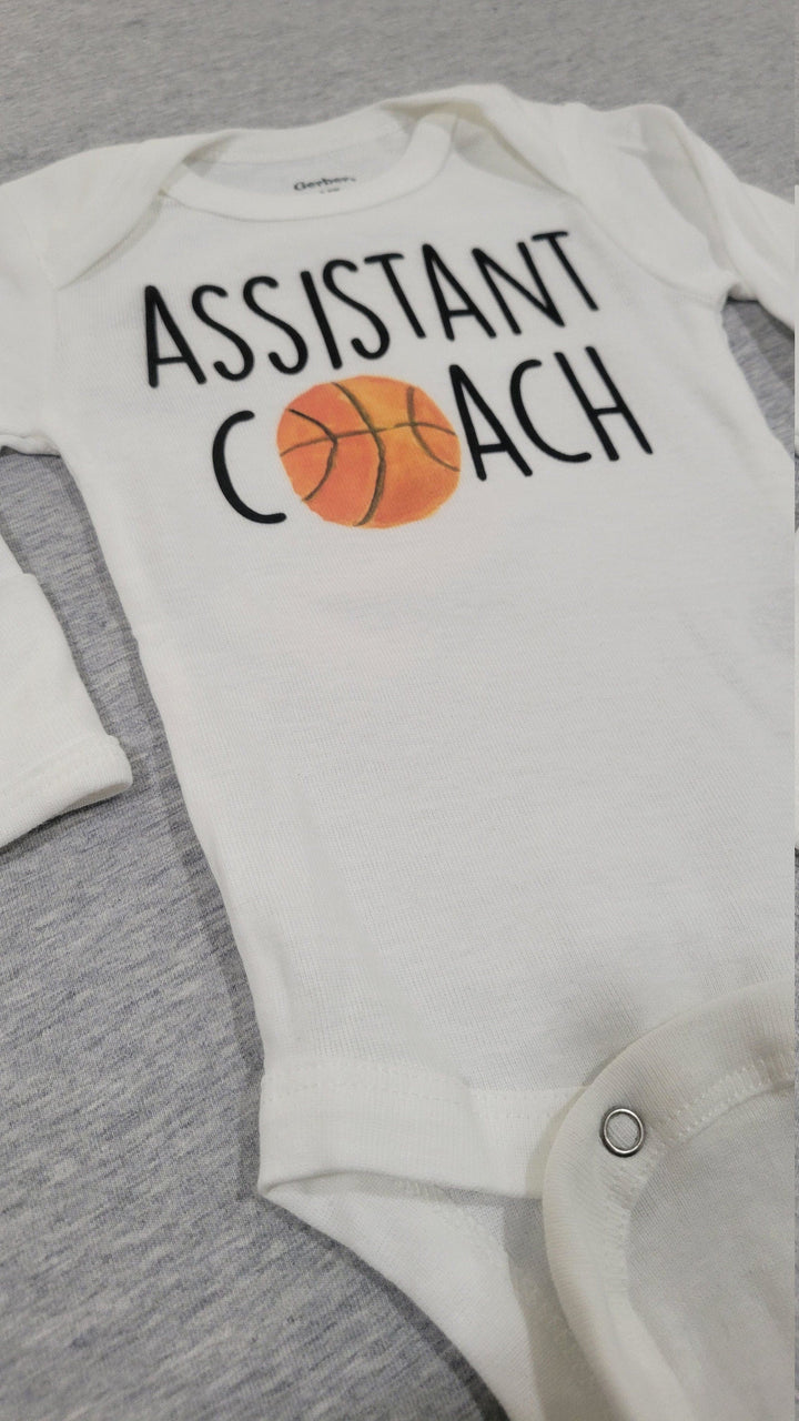 Assistant Basketball - Baby Boy Girl Clothes Infant Bodysuit Funny Cute Newborn Onesie