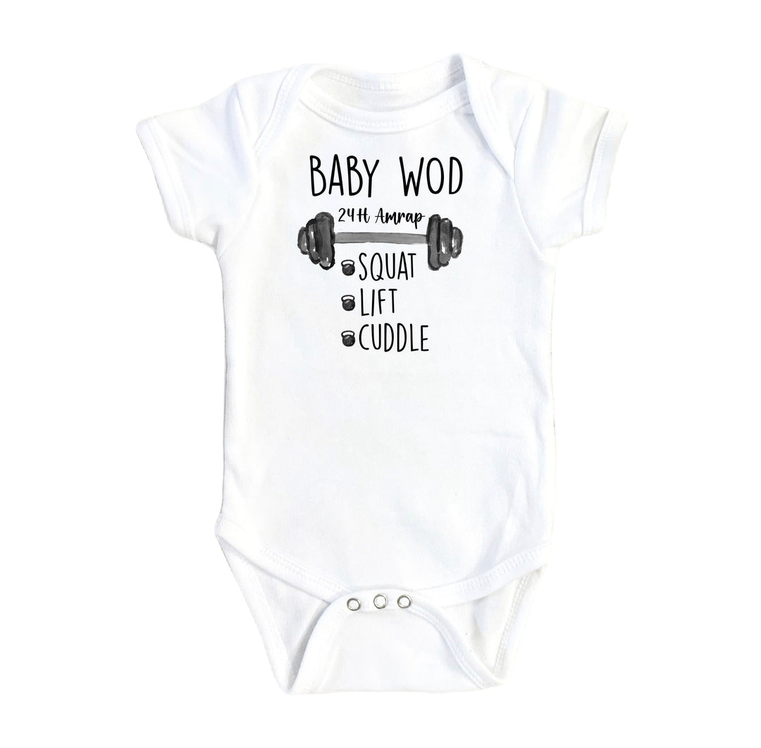 Baby Wod Gym - Boy Girl Clothes Infant Bodysuit Funny Cute Newborn Onesie