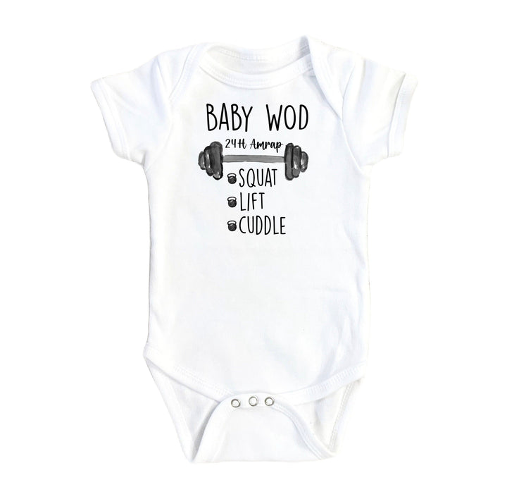 Baby Wod Gym - Boy Girl Clothes Infant Bodysuit Funny Cute Newborn Onesie